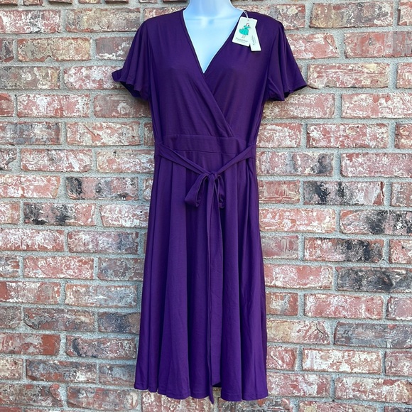 Nemidor Wrap Swing Dress size 14 - Picture 1 of 10